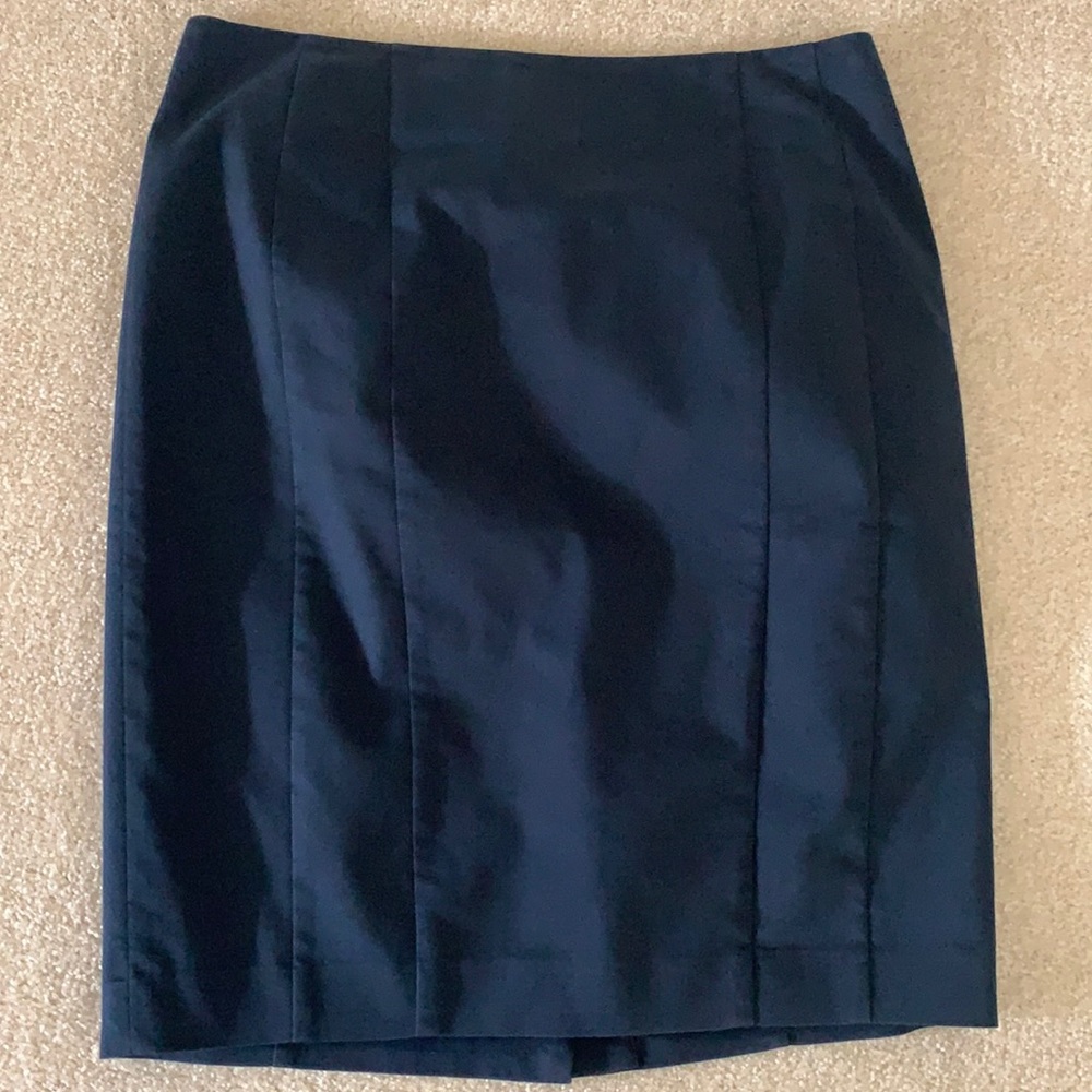 Ann Taylor blue cotton skirt 6 pencil
